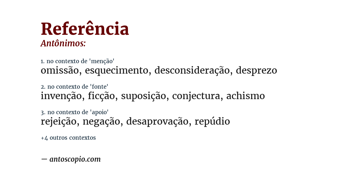 Antônimo de referência