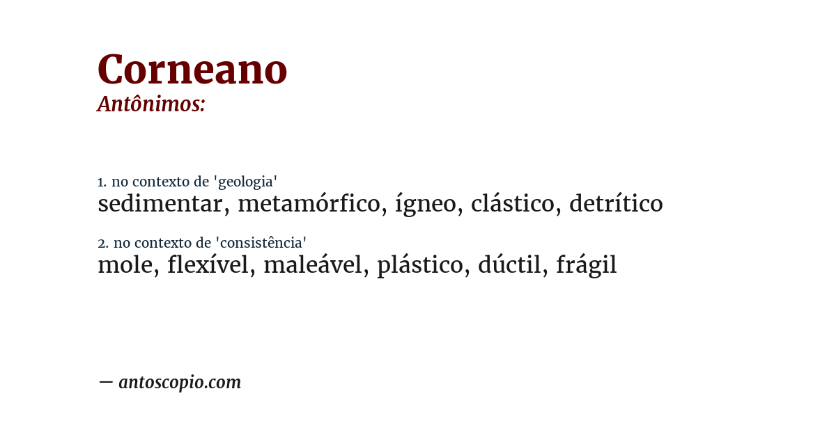 Antônimo de corneano