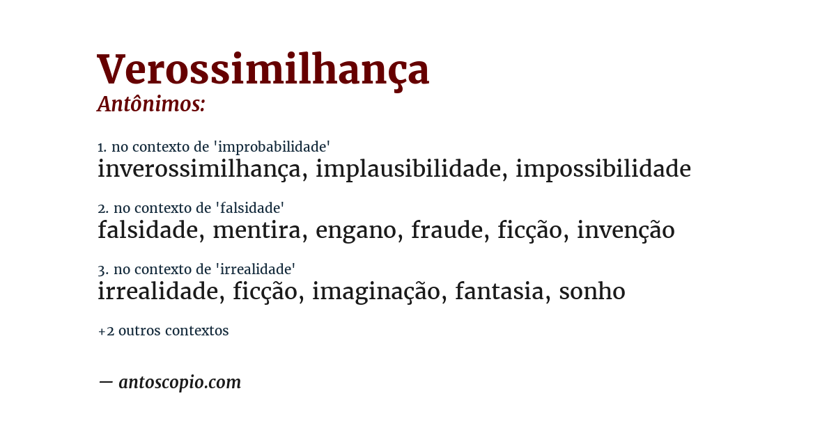 Antônimo de verossimilhança