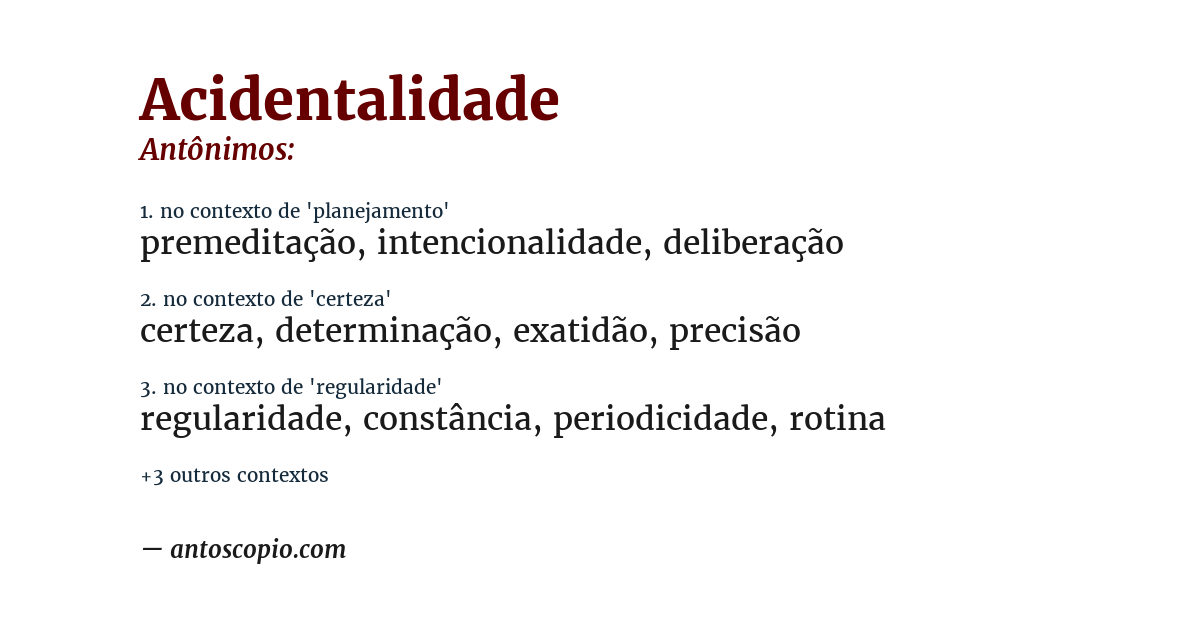 Antônimo de acidentalidade