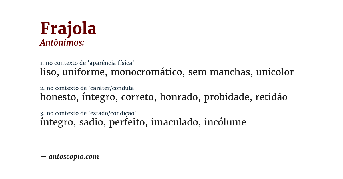 Antônimo de frajola