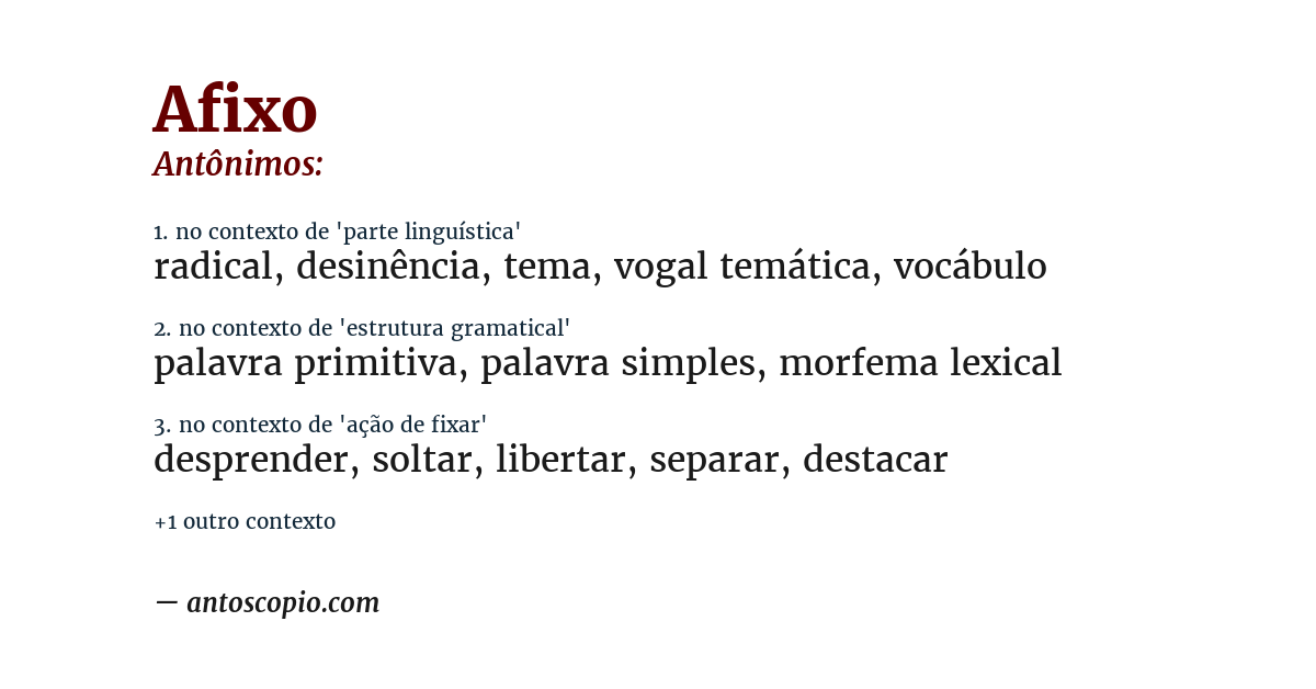 Antônimo de afixo