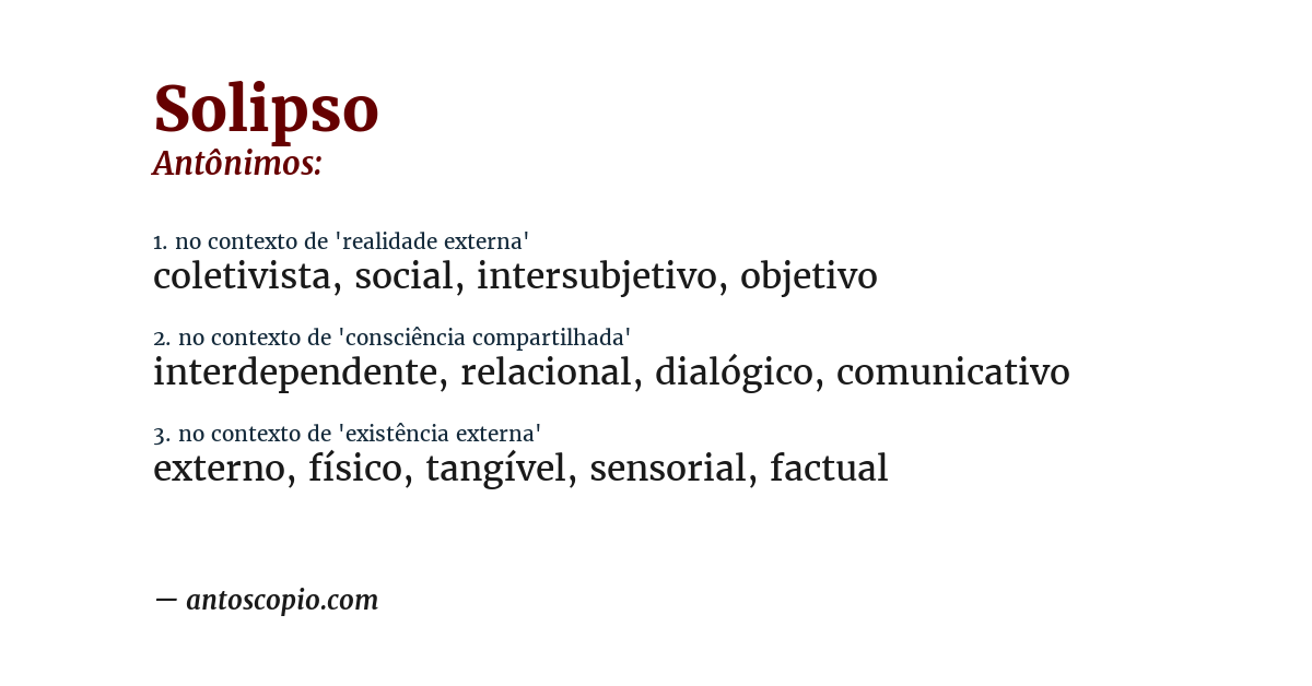 Antônimo de solipso