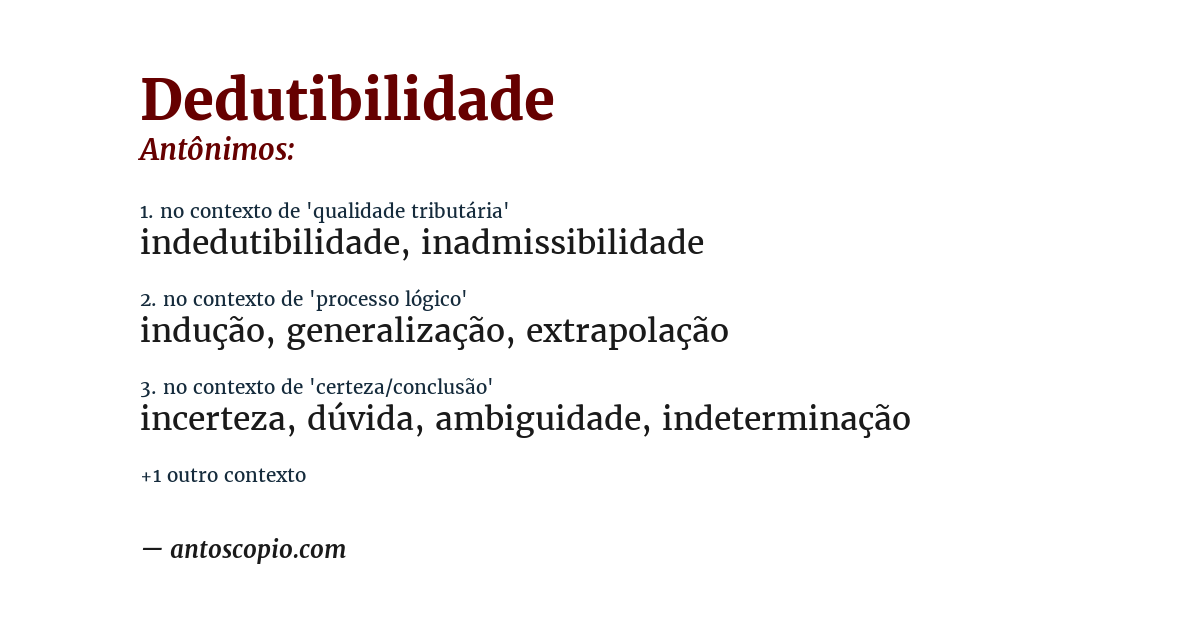 Antônimo de dedutibilidade