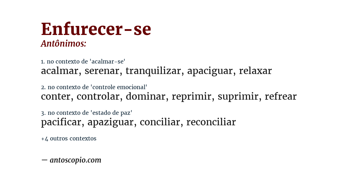 Antônimo de enfurecer-se