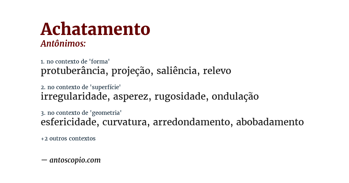 Antônimo de achatamento