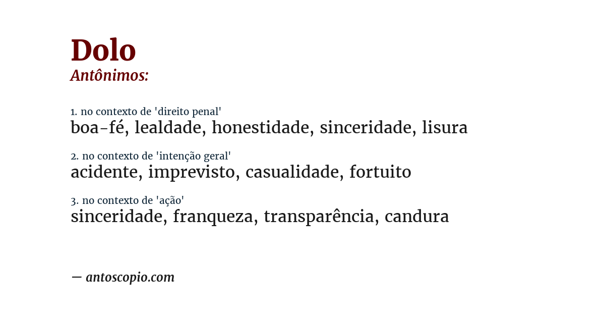 Antônimo de dolo