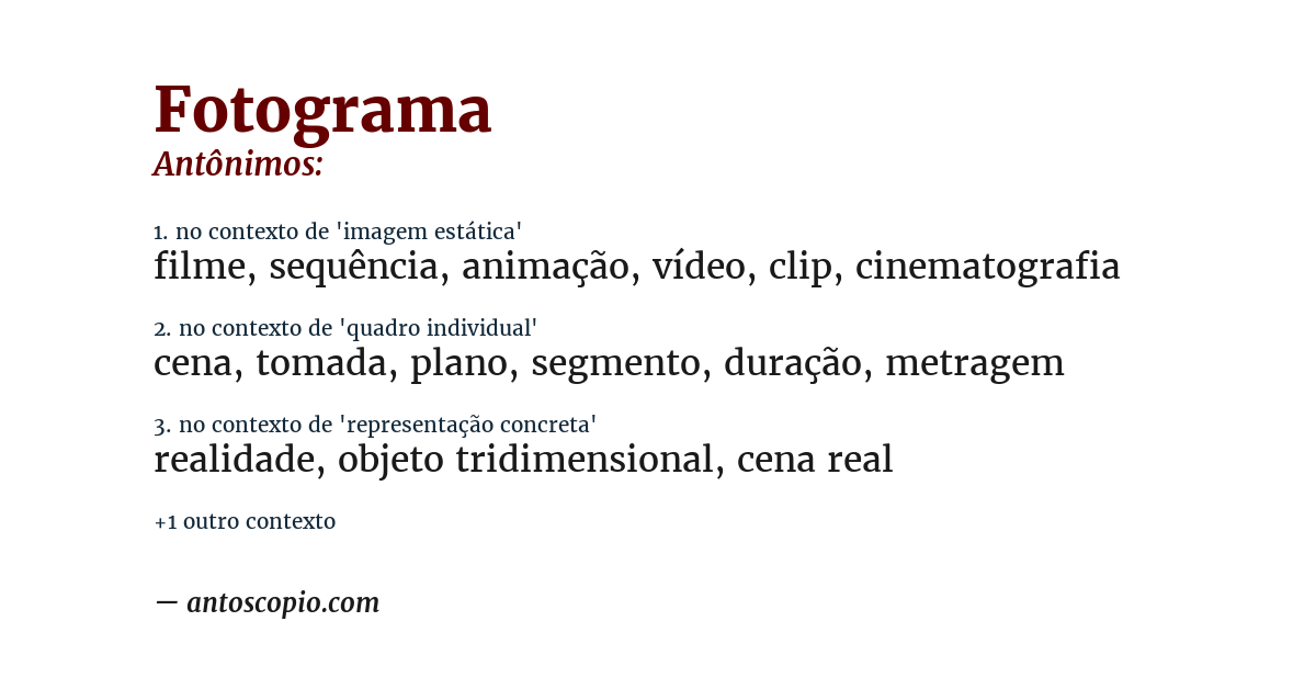 Antônimo de fotograma