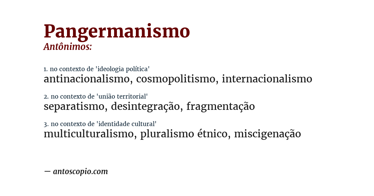 Antônimo de pangermanismo