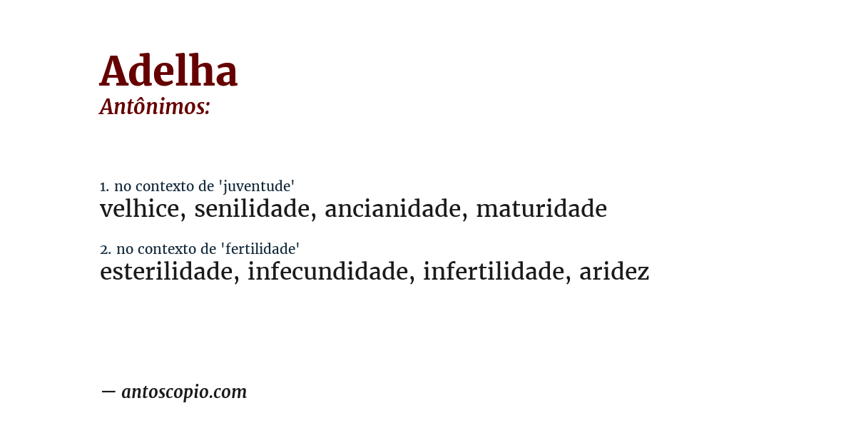 Antônimo de adelha