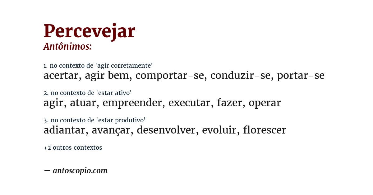 Antônimo de percevejar