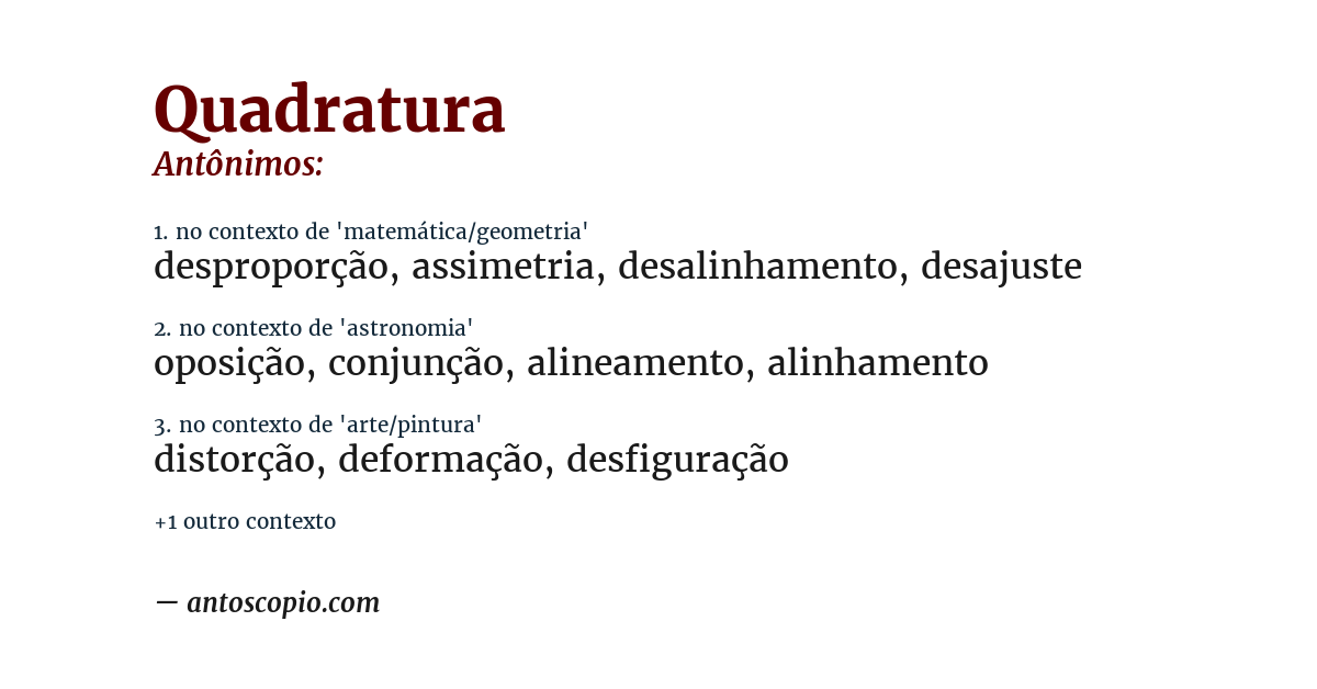 Antônimo de quadratura