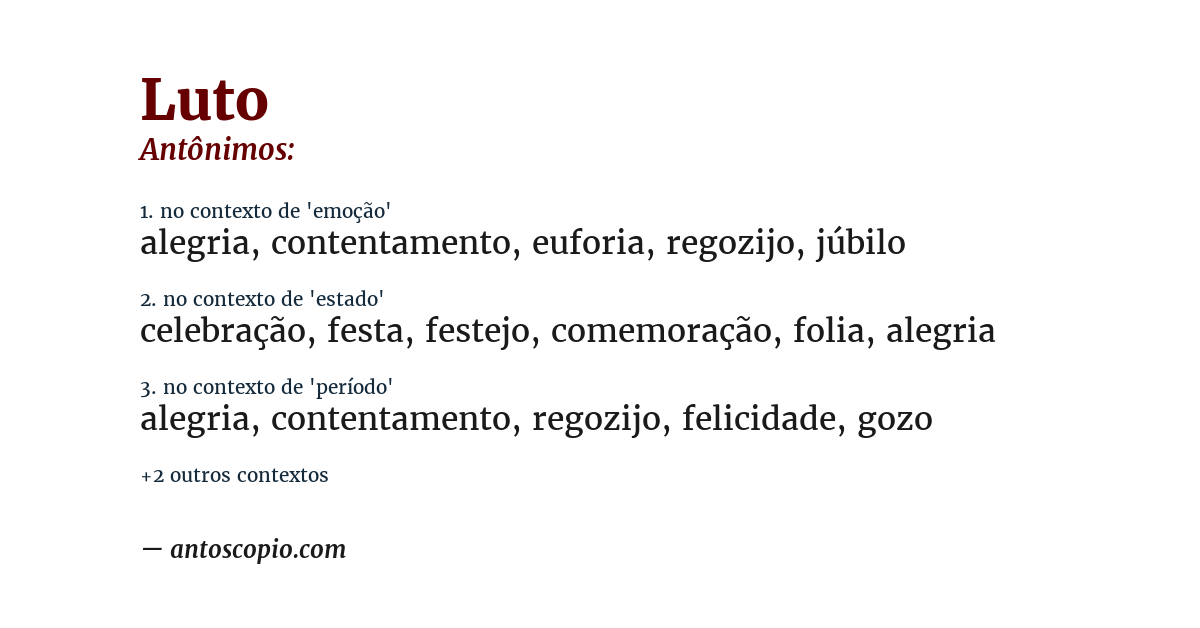 Antônimo de luto