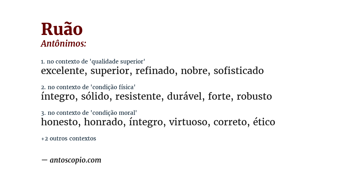 Antônimo de ruão