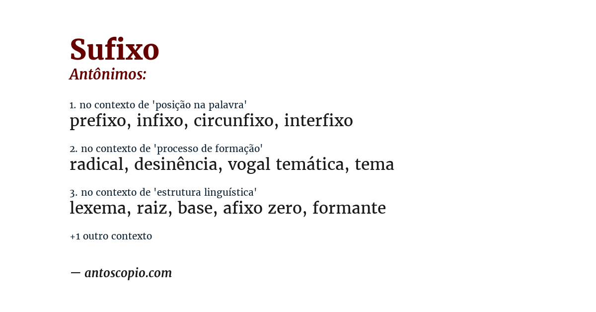 Antônimo de sufixo
